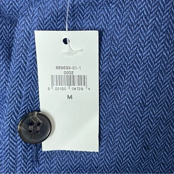 Banana Republic 2pc Linen Set Men’s M 31x30 Blue Shirt Jacket & Pants Flat NWT